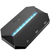 LED Backlit Gaming Controller Converter, TYPE-C USB Keyboard and Mouse Adapter/Converter for PS4/...