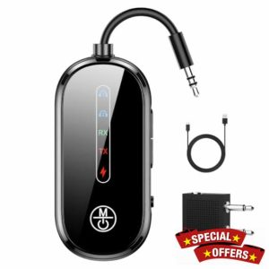 Dittybuy Aux Bluetooth Adapter Auto - Bluetooth Transmitter Receiver 2-in-1 Bluetooth Adapter for TVs