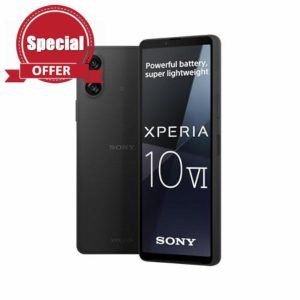 Sony Xperia 10 VI - 6.1 Inch 21:9 Wide OLED - Three optical focal lengths - Lightweight - Android 14 - SIM free - 128GB storage - IP65/68 rating - Dual SIM hybrid 1-36 months warranty - Black