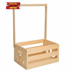 Multipurpose Wooden Crate | Baby Shower Closet Organizer | Functional Baby Shower | Baby Shower Clothes Rack Baby Storage Crate with Handle for Clothes Socks Shoes Toys