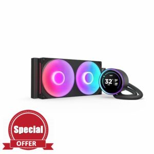 NZXT Kraken Elite 280 RGB - AIO CPU Liquid Cooler - 280mm Radiator - F280 RGB Core Fan - Customizable 2.72" IPS LCD Turbine Pump - Intel® LGA 1700