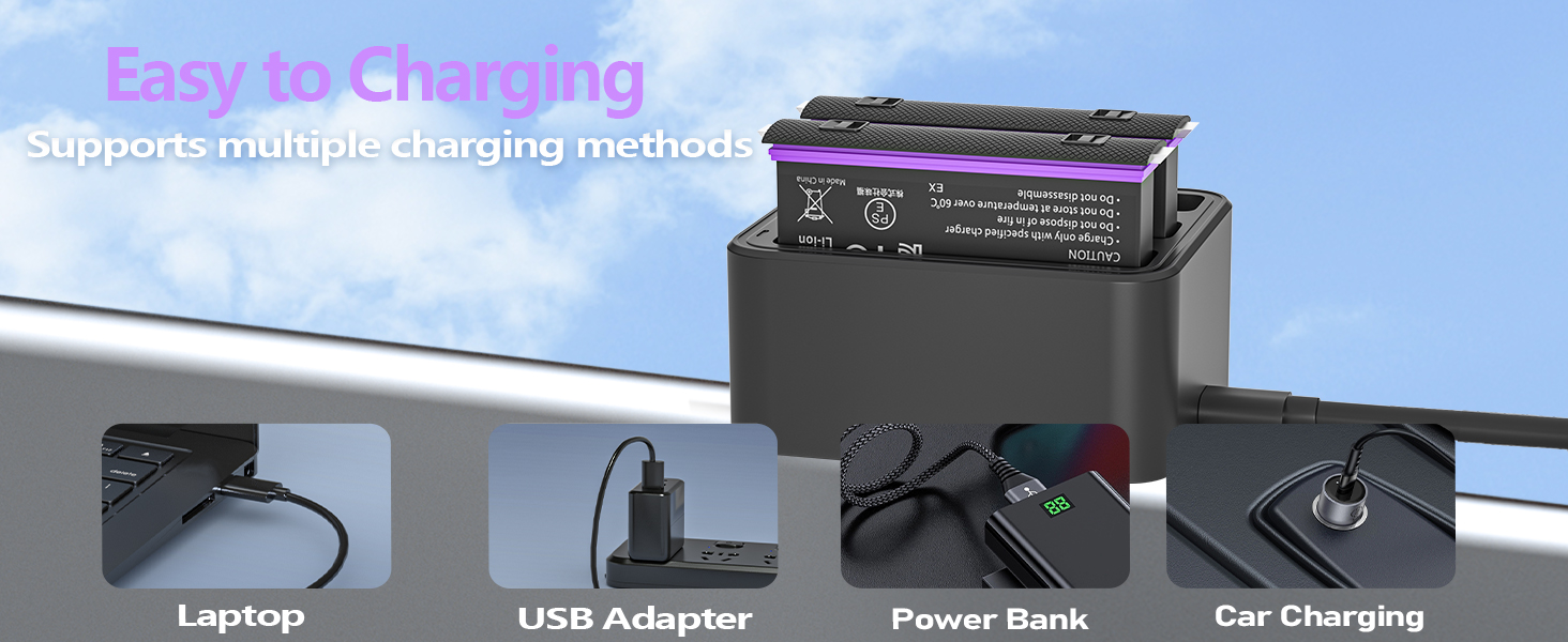 Battery Charger Set for Insta360 X4