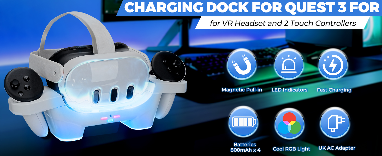 oculus meta quest 3 charging dock oculus charging dock quest 3 Charging Dock for Quest 3