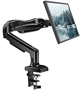 HUANUO Single Monitor Arm, 13 to 32 Inch White Monitor Mount, Adjustable Monitor Stand Fits 19.8l...