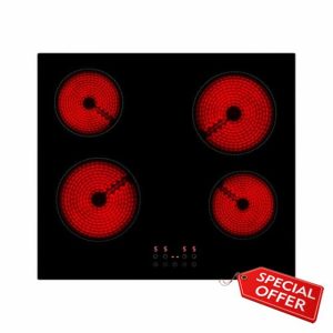 Willow WCH60T 60cm Built In Touch Control Hardwired Ceramic Hob with 4 Cooking Zones