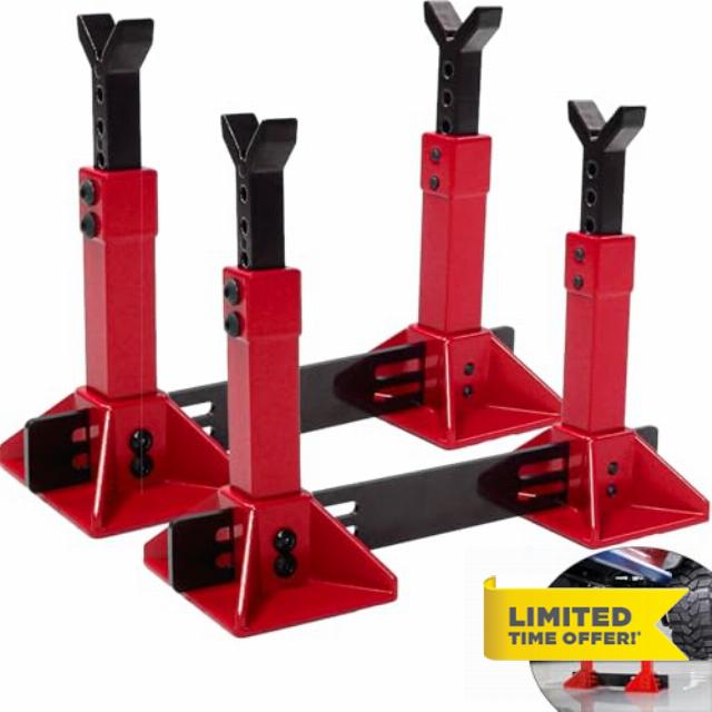 RC Car Jack Stand for 1/8 1/10 Scale Climbing Crawler Car Jack Stand Accessory for Traxxas TRX4 Axial SCX10 RC4WD Tamiya CC01 D90 HPI HSP D110 TF2 Redcat Gen7 Gen8