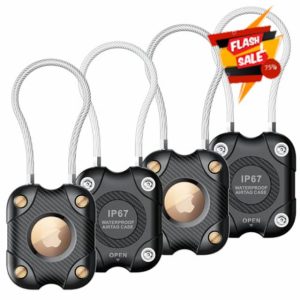 4 Pack Airtag Holder with Wire Cable