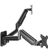 HUANUO Single Monitor Arm, 13 to 32 Inch White Monitor Mount, Adjustable Monitor Stand Fits 19.8l...