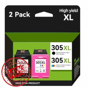 305XL Ink Cartridges High Yield Replacement for HP 305 Ink Cartridges Black and Colour