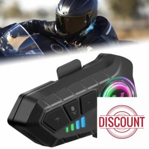 FEYA Motorcycle Helmet Speakers【Super Long Battery Life】 Motorbike Headset Single Use Headset with Soft/Hard Mic