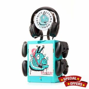 Numskull Official Fortnite Gaming Locker Controller Holder & Headset Stand for PS5
