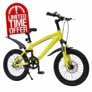 Levkitch Kids Bike 18-Inch Tyres Road Bicycles for 1.25-1.4m Boys Girls