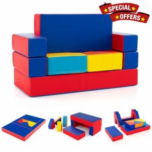 COSTWAY 8-Piece Climb and Crawl Foam Set