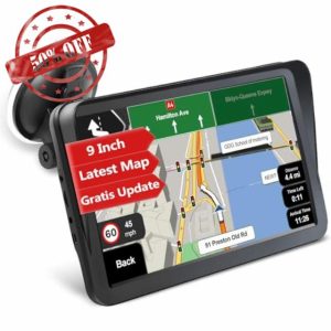 Aonerex 9 Inch Sat Nav with 2024 UK EU Maps (FREE Lifetime Updates)
