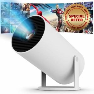 FECLYDET Mini Projector Android 11-8K Portable Projector 120 ANSI Lumens