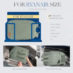 Travel Backpack Cabin Size Hand Luggage Bag with Laptop Compartment and Water Bottle Holde