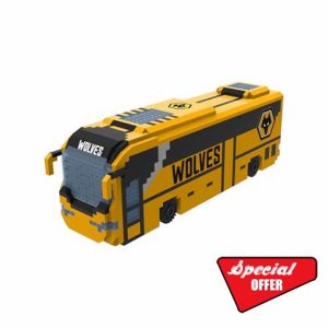 FOCO Officially Licensed Wolverhampton Wanderers FC 3D BRXLZ Bricks Football Coach Toy Model