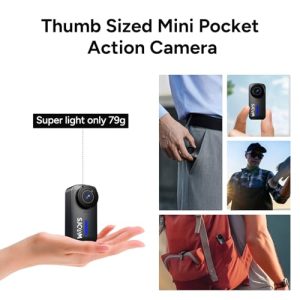 170 Degree Wide Angle 98FT Waterproof Camera,Helmet Camera with Mount Kits