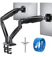 HUANUO Taller Dual Monitor Stand Long Arms for 13 to 32 inch Screens, Monitor Arm Desk Mount with...