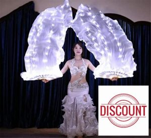 OTMYIGO LED Belly Dance Silk Fan