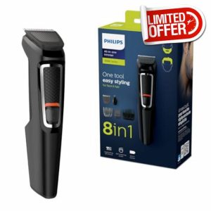 Philips Multigoom Series 3000 8-in-1 Face and Body Hair Shaver and Trimmer (Model MG3730/13)