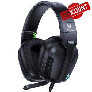 Vakedy Gaming Headset for PS4 PS5 Xbox Series X/PC/Switch PlayStation Headset with Noise Canceling Microphone