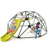 GYMAX 3 in 1 Kids Climbing Set, Wooden Toddler Climber with Reversible Ramp and Arch, Outdoor Ind...