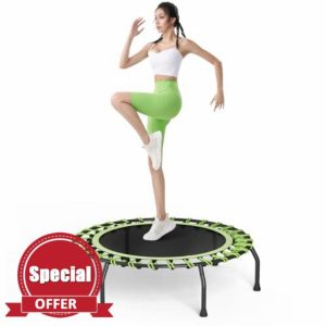 The Fellie Rebounder Trampoline for Adults 40"/48" Mini Trampoline Indoor Outdoor Fitness Trampolines Small Bungee Rebounder for Workout Exercise