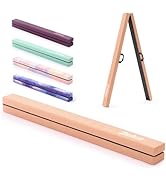 ZELUS 2.1 m Folding Balance Beam, Foldable Floor Gymnastics Balance Beam with Carry Handles Suede...