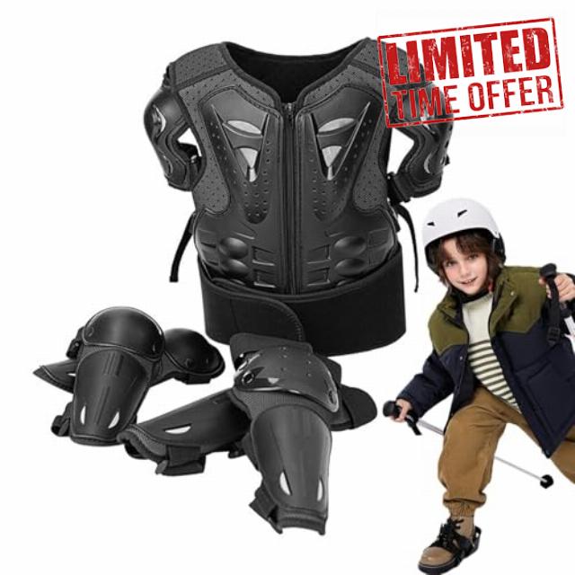 Foeirp Kids Motorbike Gear Sets | Motorcycle Kid Suit | Kids Bikes Accessories | Multipurpose Stylish Breathable Safety Protective Body Armors for Kids Girls and Boys Ages 5 to 12