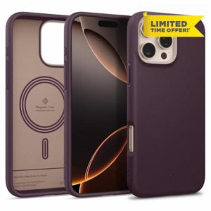 Caseology Nano Pop Mag for iPhone 16 Pro Case [Soft & Dust Free Material] Magnetic Military Grade Drop Protection Side Grip Patterns Case Cover for iPhone 16 Pro - Burgundy Bea