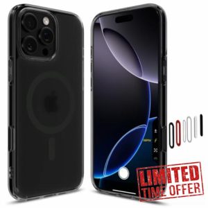 Spigen Ultra Hybrid T MagFit Case for iPhone 16 Pro [Camera Control Button Covered] [MagSafe Compatible] - Frost Black