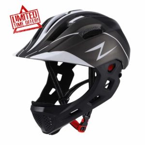 Harilla Kids Full Face Helmet Kids Bike Helmet Boys Bike Helmet Child Bicycle Helmet Mountain Bike Helmet Adjustable Cushioning Sporting Helmet Road Cycling Helmet for Bicycling for Kids Boys Girls