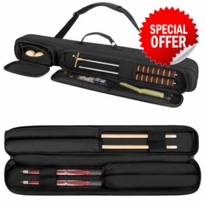 Rexmica 2x2 Pool Cue Case Holds 2 Butts and 2 Shafts