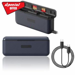 MotuTech 20W Fast Charging Station for GoPro Hero 13 Black Battery Charger for 3 Batteries Type-C PD3.0 PD2.