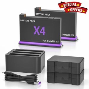 Battery Charger Set for Insta360 X4