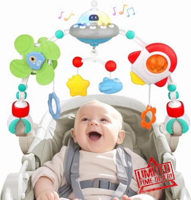 Pram Toys for Babies - Musical Infant Car Seat Toys
