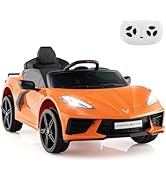 GYMAX Kids Ride on Car, 12V Battery Powered Licensed Jaguar F-Type SVR Toy Car with Remote Contro...