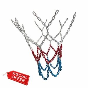 Gogogmee 1pc Chain Basketball Net Outdoor Basketball Hoops Outdoor Basketball Net Pool Basketball Net Basketball Mesh Basketball Hoop Rim Replacement Basketball Pocket Synthetic Steel