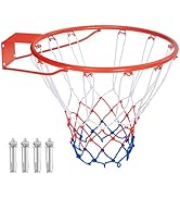COSTWAY 149-305cm Adjustable Basketball Hoop, All Weather Basketball Goal System with 2 Wheels, F...