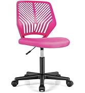 COSTWAY Kids Desk Chair, Ergonomic Task Study Chairs with Universal Casters, Padded Seat, Adjusta...