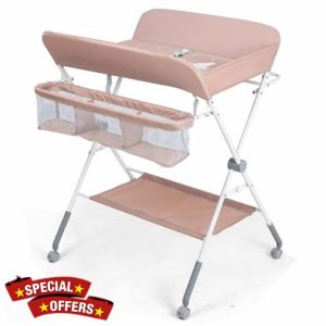 Portable Baby Changing Table with Wheels