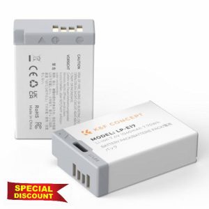K&F Concept 2 Pack LP-E17 Battery 1040mAh with USB-C Port