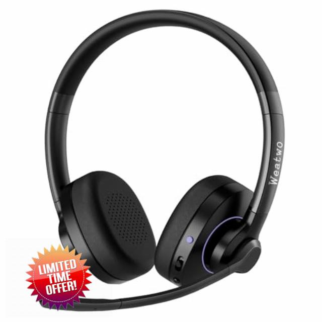 Wireless Headset with Noise Cancelling Microphone