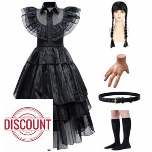 Women Halloween Dress Wedesday Dress Party Dresses Family Costume Black Dress Black Gothic Dress Womens Dress Black Costumes Carnival Costumes ladies