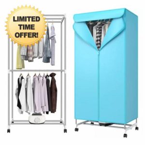 Electric Clothes Dryer Fast 1000W Dryer Machine 2-Tier Heated Clothes Dryer Indoor Electric Clothes Drying Rack Double Layer