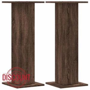 Speaker Stands Floor Stand 2 pcs Brown Oak Engineered Wood vidaXL
