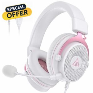 EKSA E900 Wired Gaming Headset for Xbox One - PC Headset with Detachable Noise Cancelling Microphone