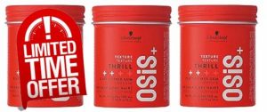 Schwarzkopf Professional OSiS Thrill Hair Gum Elastic Fibre For Hair Styling Flexible Texture Options Shine Hair Definition Reducing Frizz And Flyaways Medium Hold 100 ml