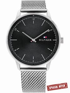 Tommy Hilfiger Analogue Quartz Watch for Men with Silver Stainless Steel mesh Bracelet - 1791842